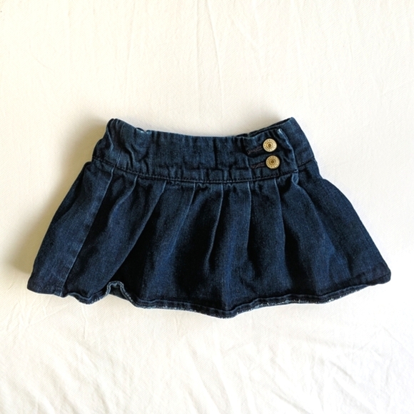 vintage old navy pleated dark wash denim skort 18-24 months baby girl - Picture 1 of 6